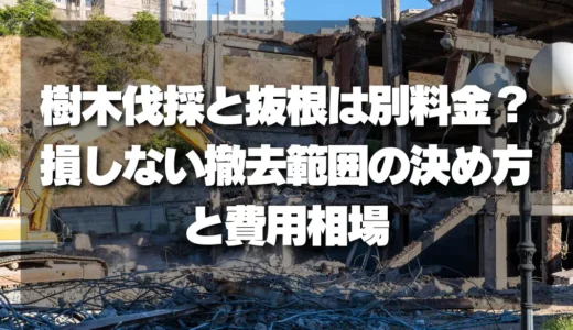 【知らないと損！】樹木伐採と抜根は別料金？損しないための撤去範囲の決め方と費用相場