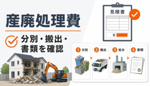 解体工事の産廃処理費は見積書で確認｜分別・搬出・書類の注意点