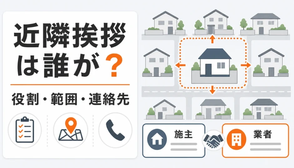 解体工事の近隣挨拶で確認する役割・範囲・連絡先