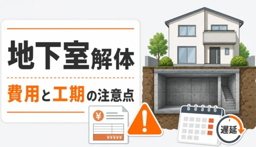 地下室・半地下の解体費用はなぜ高い？追加費用と工期遅れの確認順