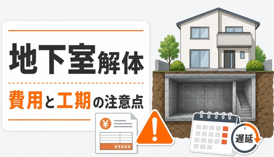地下室・半地下の解体費用と工期遅れの注意点