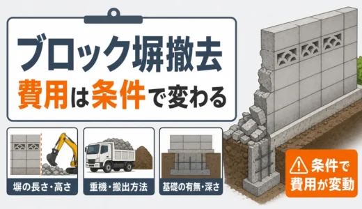 ブロック塀の撤去費用は何で変わる？高さ・基礎・補助金の確認順