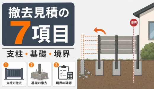 フェンス撤去の見積もりチェック｜支柱・基礎・境界で見る7項目