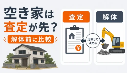 相続空き家は解体前に査定を｜売却・税金・費用の比較順