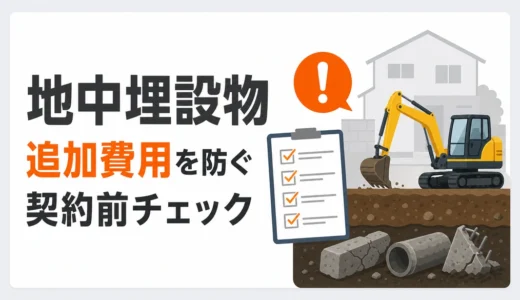 解体工事の地中埋設物チェックリスト｜追加費用トラブルを減らす契約前確認