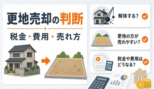 古家を解体して更地で売るべき？売却前に比べる税金・費用・契約条件