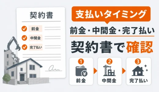 解体工事の支払いタイミング｜前金・中間金・完了払いの確認順