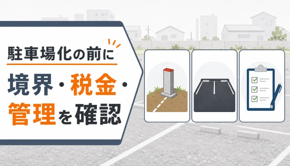 解体後の土地を駐車場にする前に確認する境界・税金・管理のポイント
