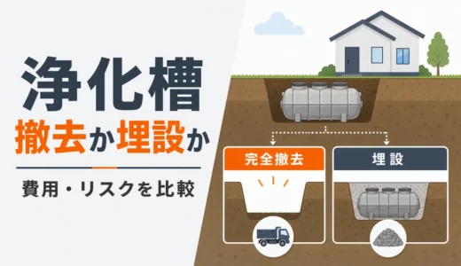 浄化槽は撤去か埋設か｜費用差と将来リスクの判断順