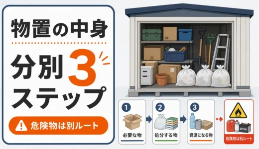 物置の中身を早く空にする手順｜分別・危険物・業者依頼の判断