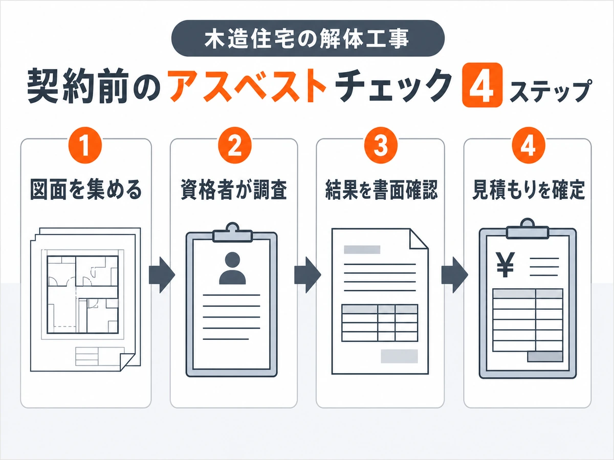 古い木造住宅の解体前に図面準備から見積もり確定まで進める4段階