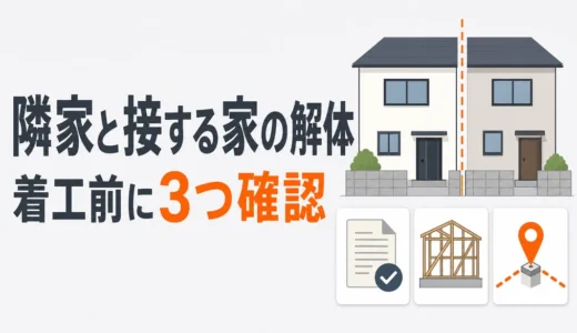 隣家と壁が接する家の解体手順｜共有壁・切り離し・外壁補修を着工前に確認
