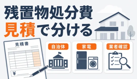 残置物処分費を見積で分ける確認イメージ