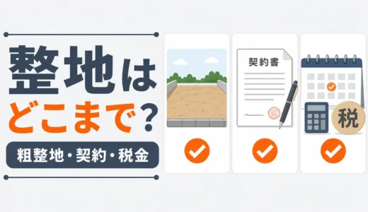 解体後の土地売却で整地はどこまで？粗整地・契約・税金の確認順