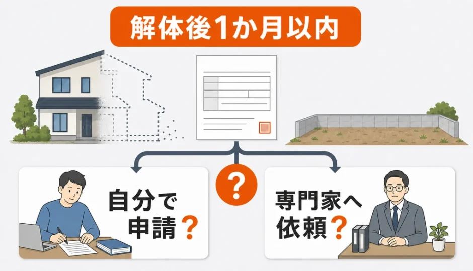 解体後の滅失登記は自分でできる？申請手順と土地家屋調査士への依頼比較