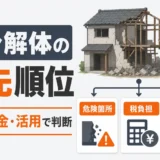 部分解体の優先順位を安全・税金・活用で判断する図解