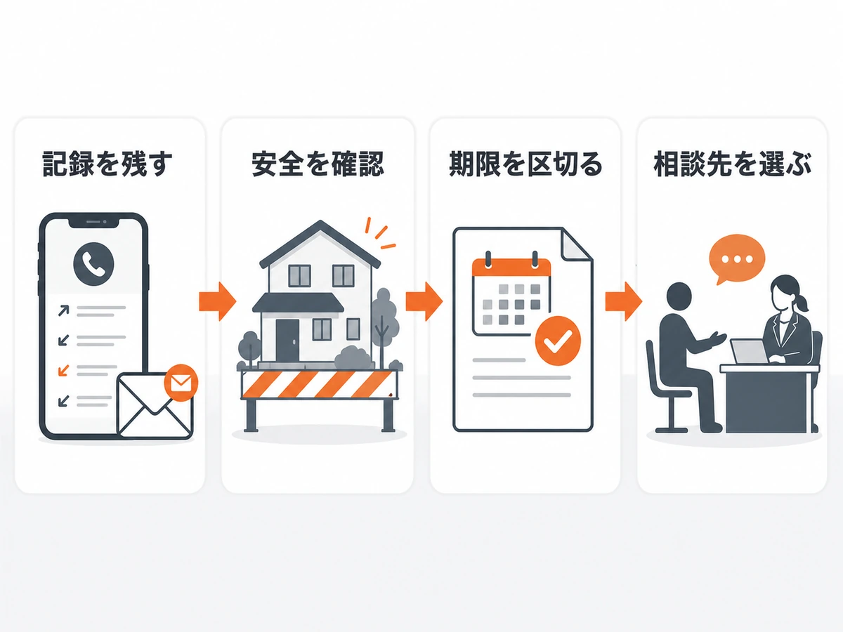 解体業者と連絡が取れないときの記録・安全確認・期限設定・相談先選びの流れ