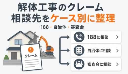 解体工事のクレームはどこへ相談？第三者機関と手順をケース別に整理