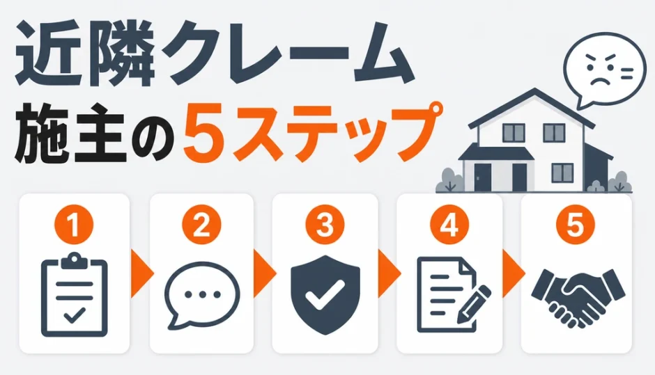 解体工事の近隣クレームに施主が対応する5ステップ
