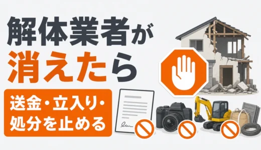 解体業者が倒産・夜逃げしたら？工事中に確認する5つの手順