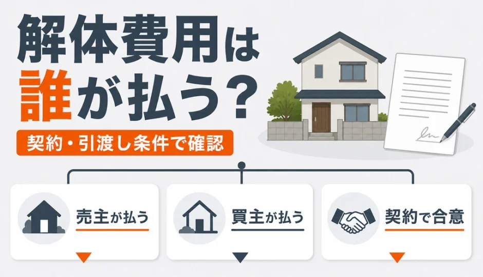解体費用を誰が払うか契約と引渡し条件で確認する図