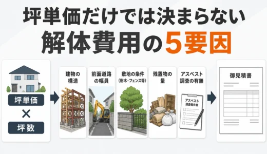 解体費用は坪単価×坪数で決まらない｜見積もりで確認する5つの変動要因