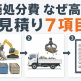 解体工事の産廃処分費が高い理由と見積り7項目を示すサムネイル