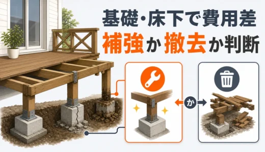 ウッドデッキ撤去費用はいくら？補強で残せる状態と見積もり確認項目