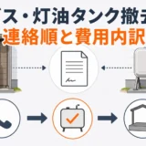 プロパンガスボンベ小屋と灯油タンク撤去の連絡順と費用内訳