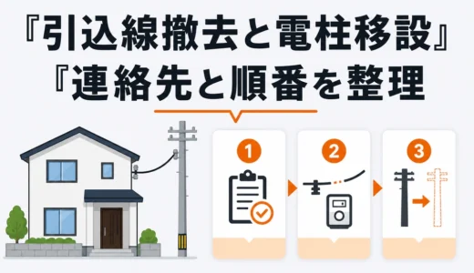 解体前の電柱・引込線は誰に頼む？撤去・移設の連絡先と手順
