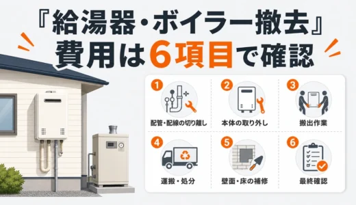 給湯器・ボイラーの撤去費用は何で変わる？処分先と解体同時依頼の確認点