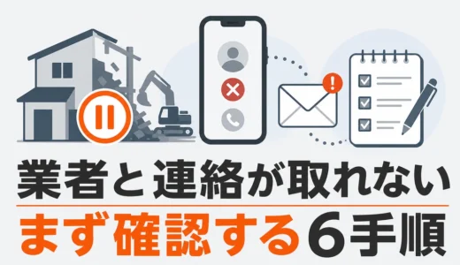 解体業者と連絡が取れないときの対処法｜工事中の確認手順と契約条項
