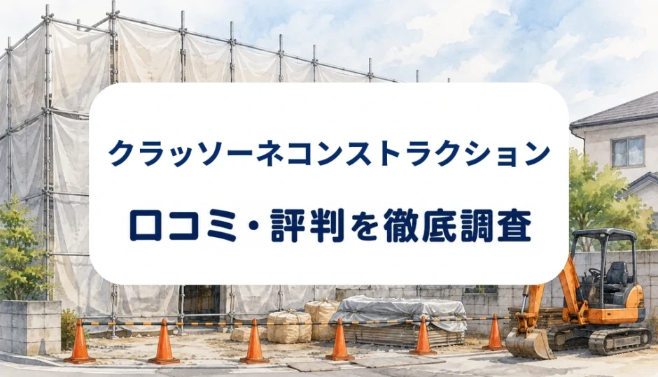クラッソーネコンストラクションの口コミ・評判を紹介する記事のアイキャッチ画像